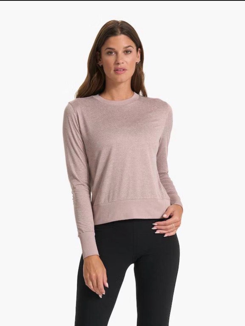 Vuori Daydream Crew Umber Heather Long Sleeve Women’s Medium VW133